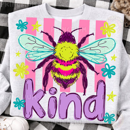 Be Kind Sublimation Design PNG | Bee Digital Download
