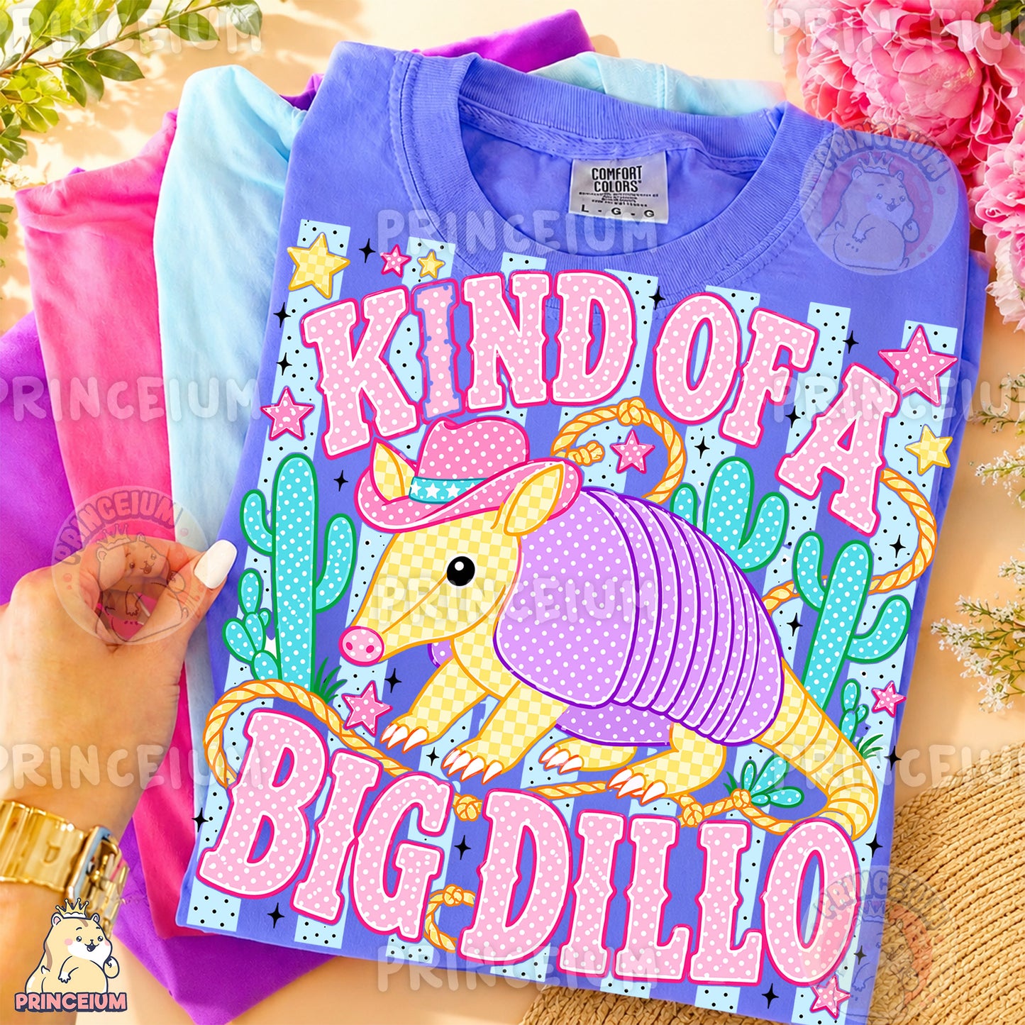 Kind of a Big Dillo Sublimation Design PNG Cowboy Armadillo Digital Download