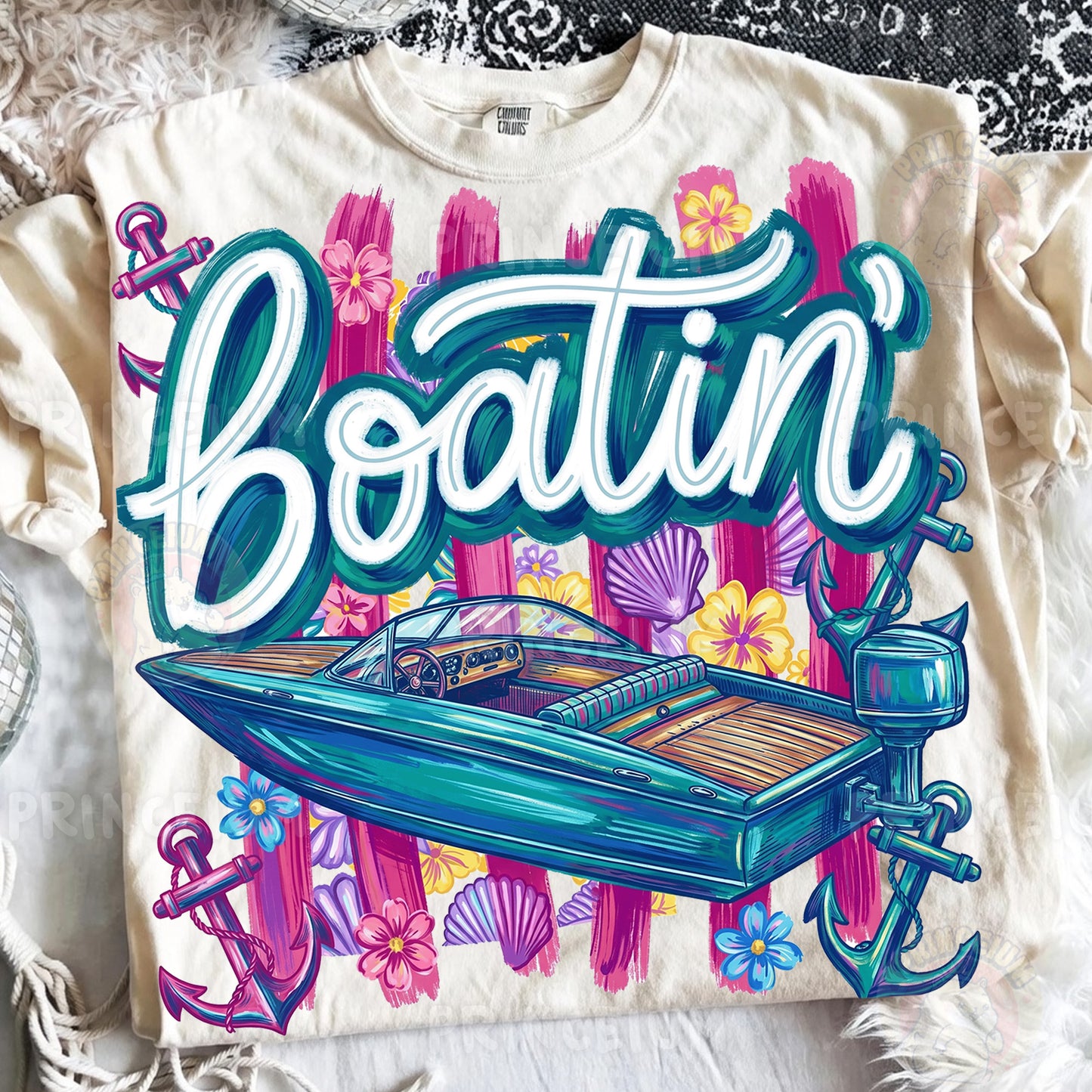 Boatin’ Sublimation Design PNG | Nautical Boat Summer Digital Download