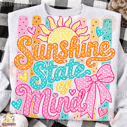 Sunshine State of Mind Sublimation Design PNG  Summer Sun Digital Download NEW26