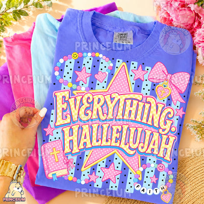 Everything Hallelujah Sublimation Design PNG Christian Faith Bible Digital Download NEW26