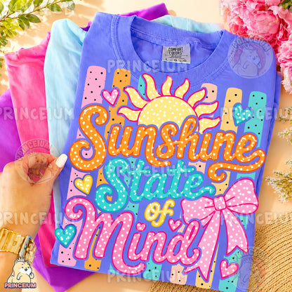 Sunshine State of Mind Sublimation Design PNG  Summer Sun Digital Download NEW26