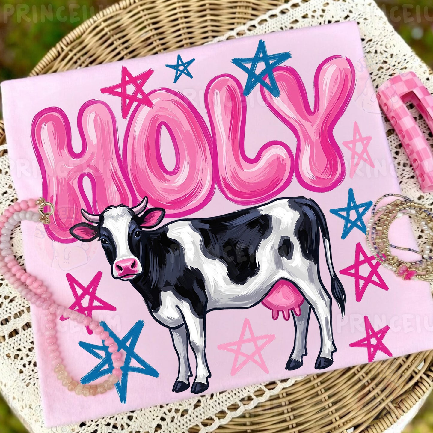 Holy Cow PNG, Funny Cow Shirt Design, Farm Animal Graphic, Western Country Sublimation
