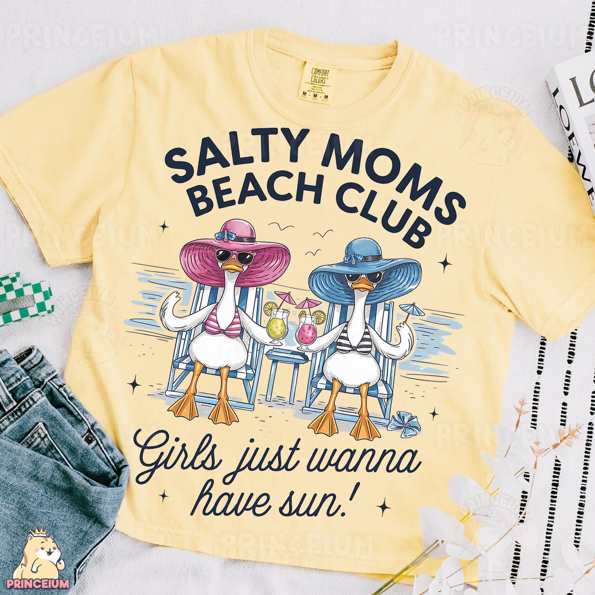 a t - shirt that says salty moms beach club