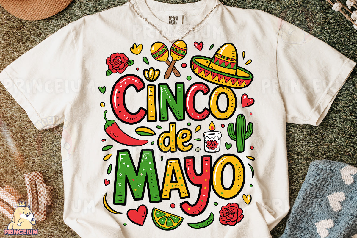 a t - shirt that says cinco de mayo on it