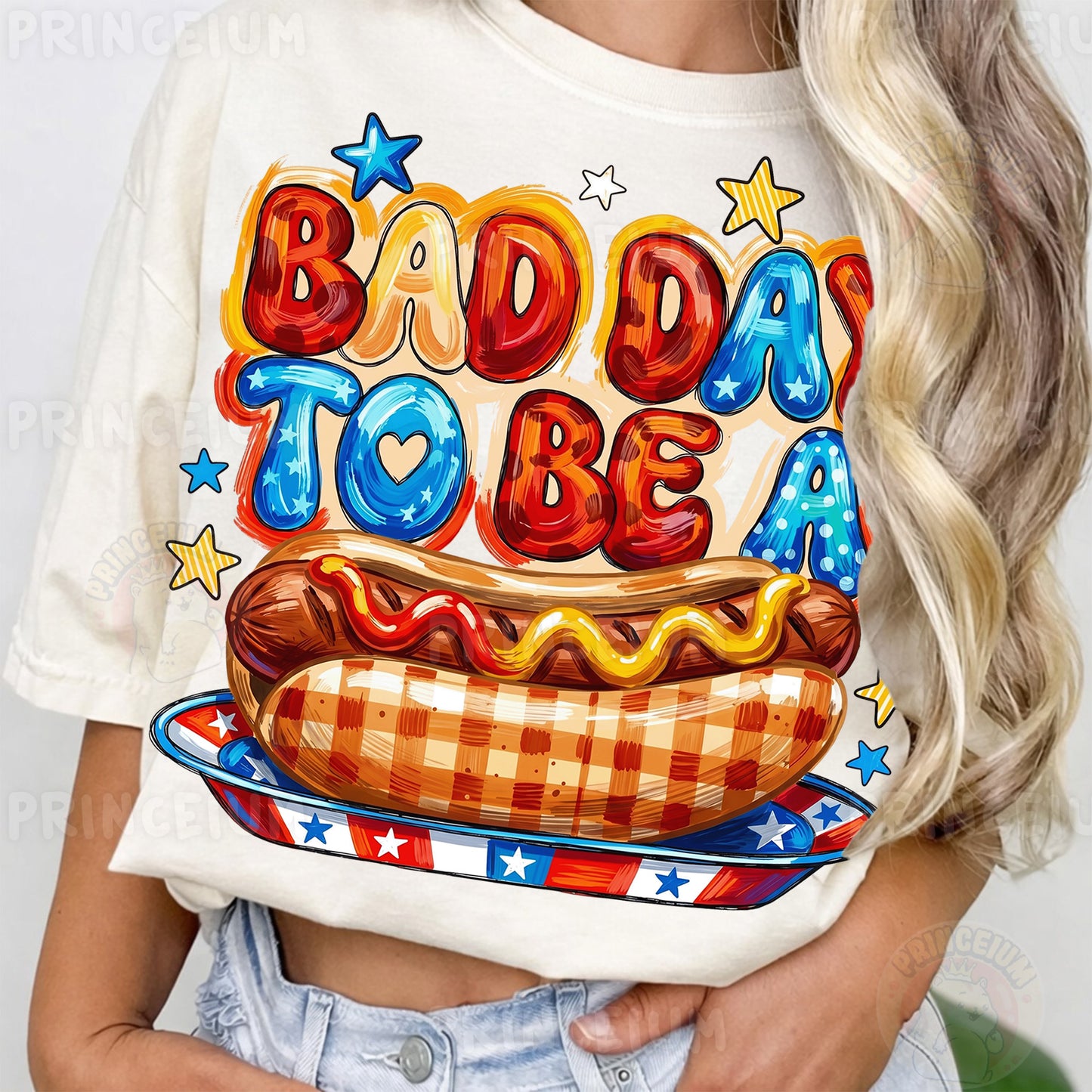 Bad Day To Be A Weiner Sublimation Design PNG | Funny Hot Dog Patriotic Digital Download