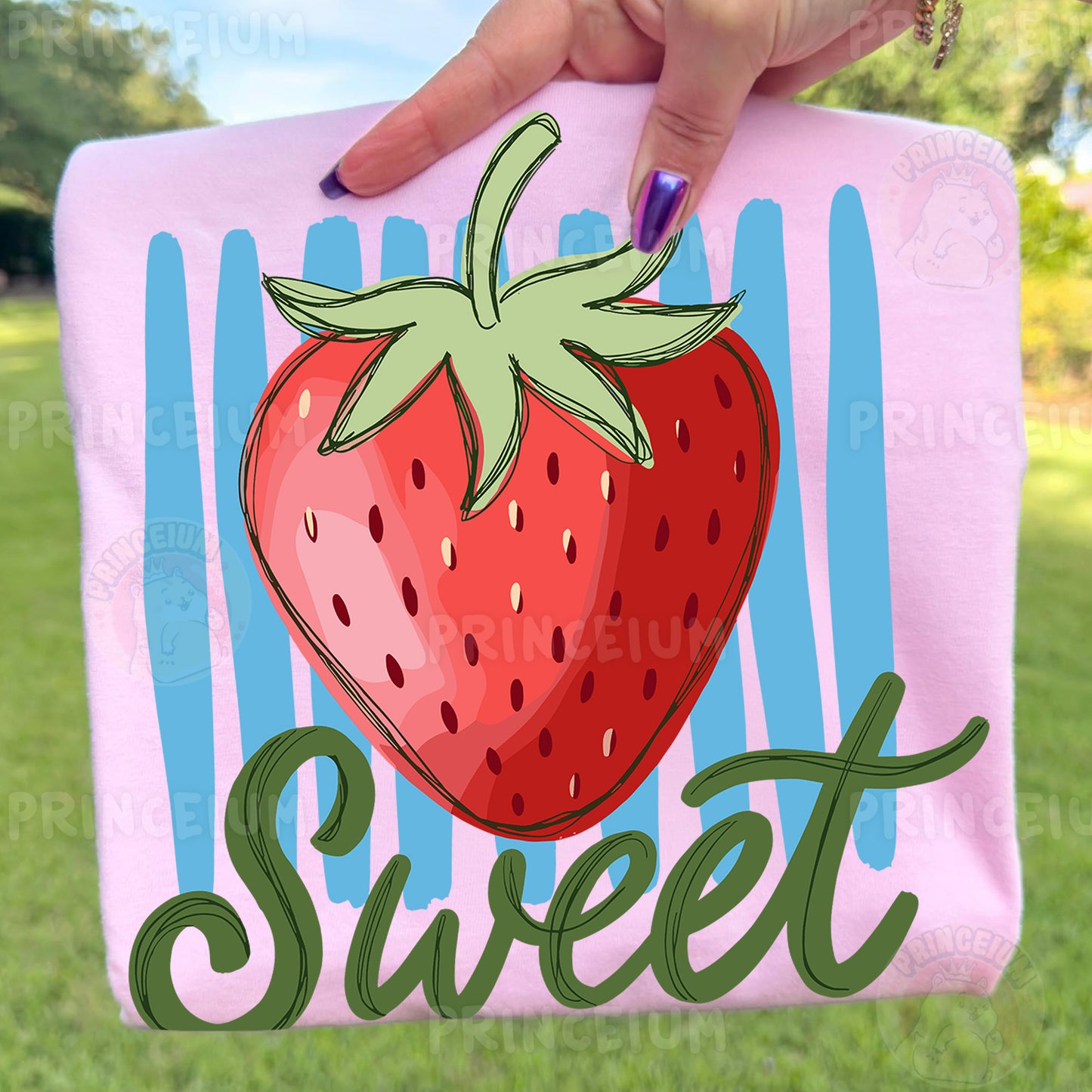 Sweet Strawberry Sublimation Design PNG  Fruit Summer Digital Download