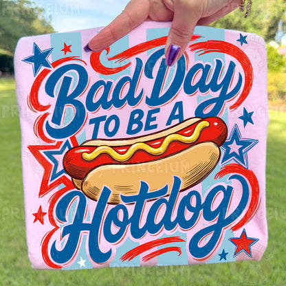 Bad Day To Be A Hotdog Sublimation Design PNG Funny Patriotic Hot Dog Digital Download