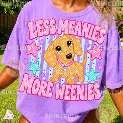 Less Meanies More Weenies Sublimation Design PNG Dachshund Digital Download NEW26