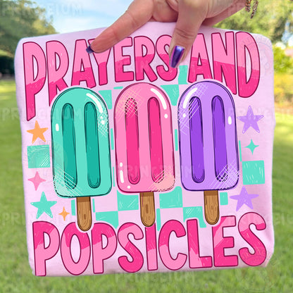 Prayers and Popsicles Sublimation Design PNG | Cute Christian Summer Digital Download
