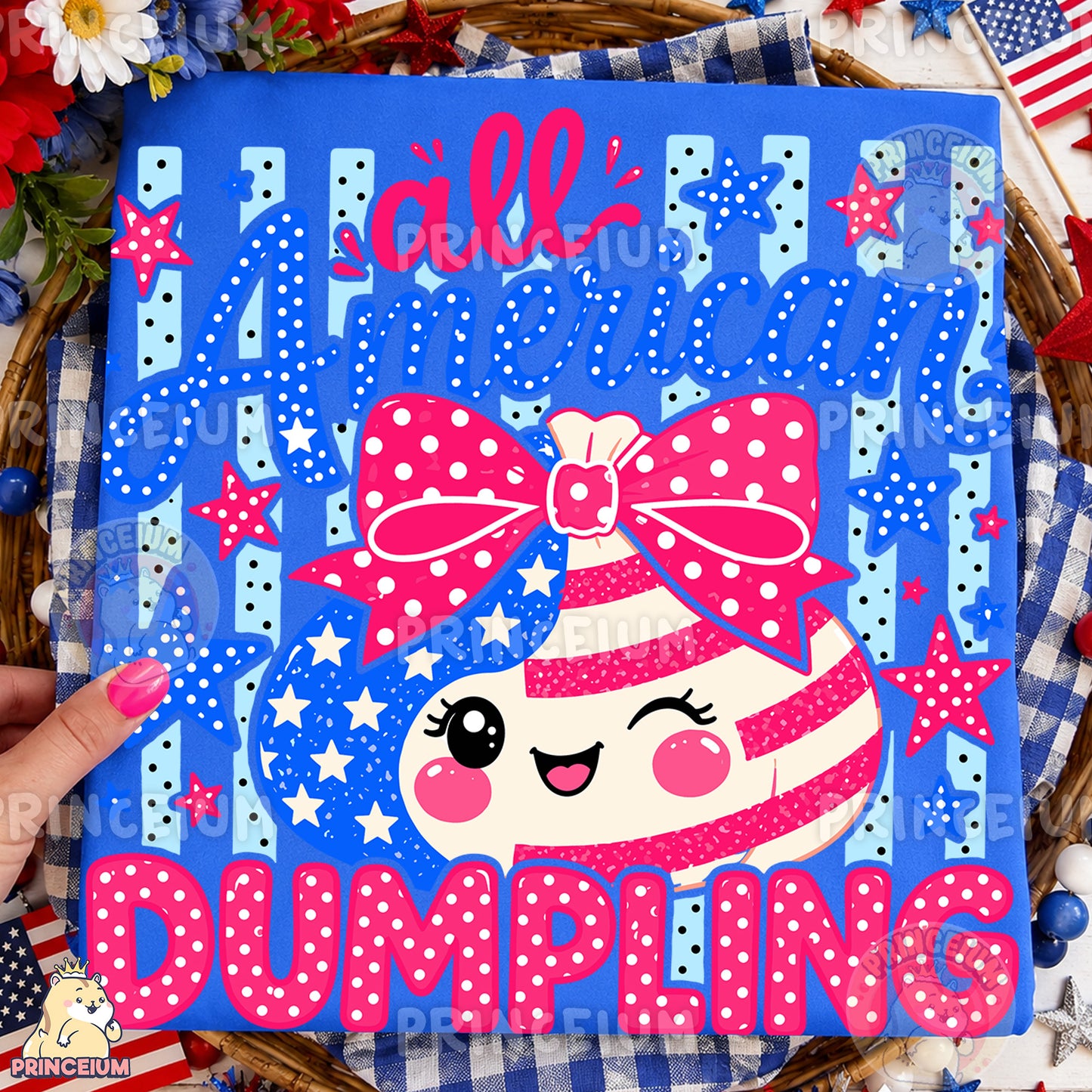 All American Dumpling Sublimation Design PNG Patriotic 4th of July Digital Download NEW26