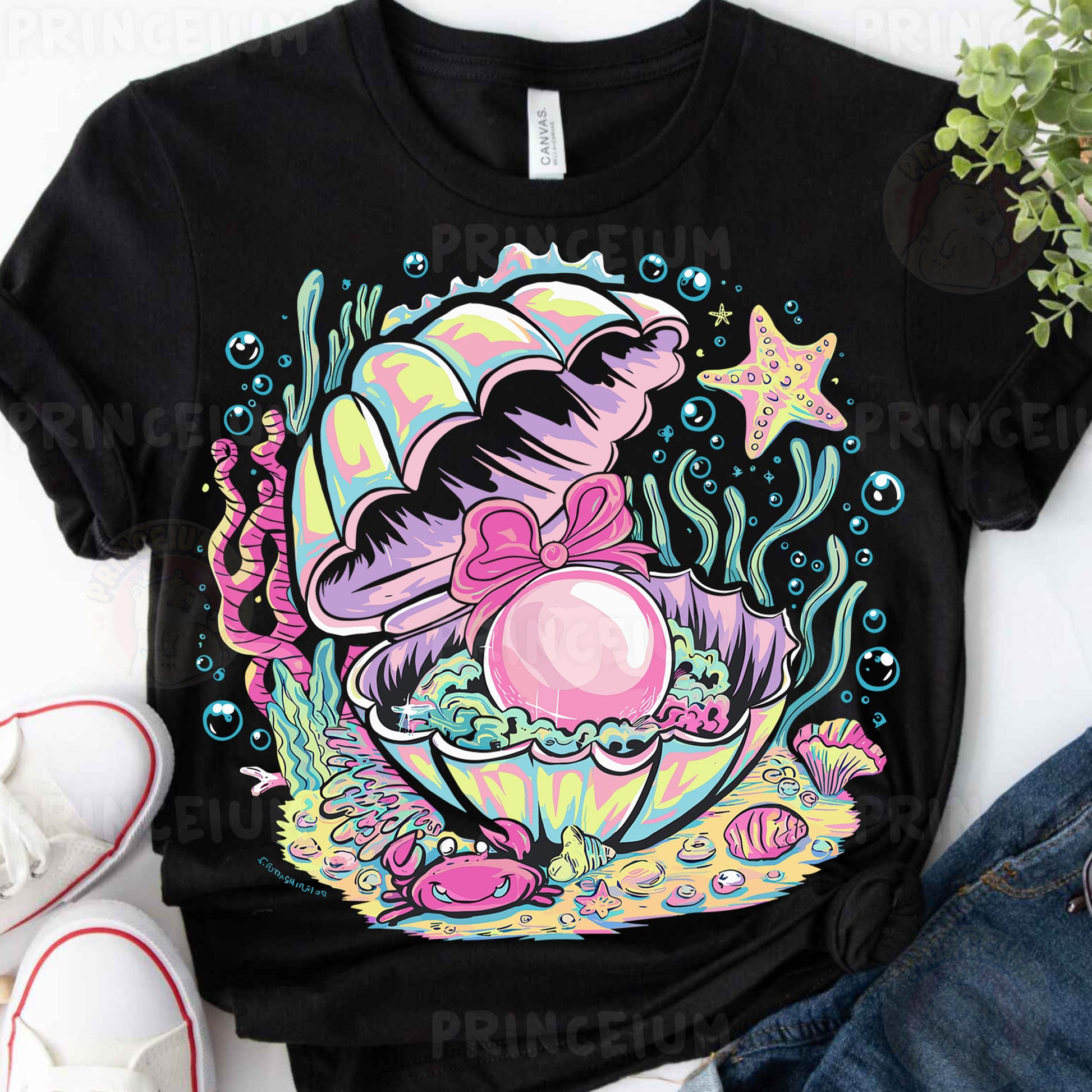 a t - shirt with an image of a mermaid on it