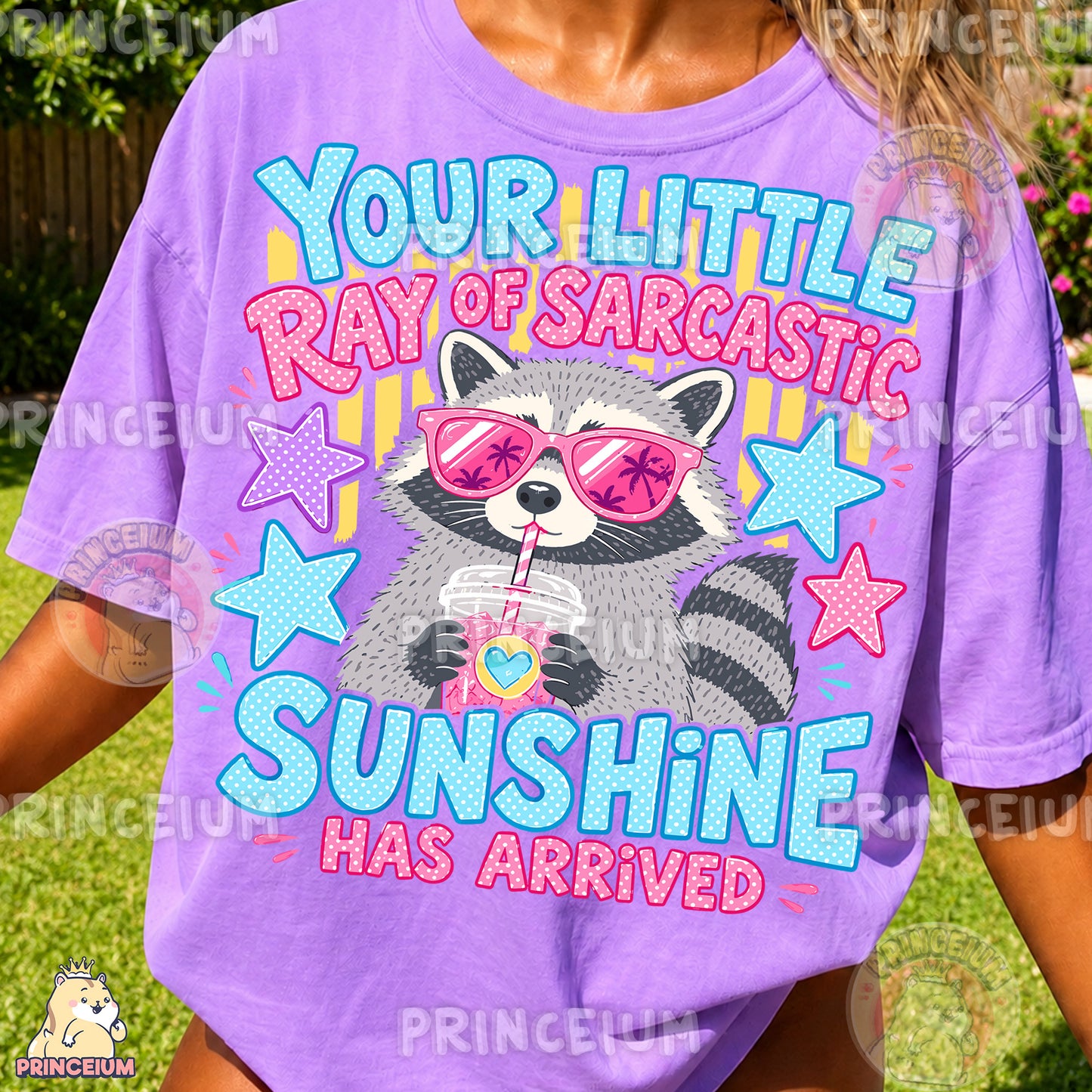 Your Little Ray of Sarcastic Sunshine Sublimation Design PNG Raccoon Digital Download NEW26