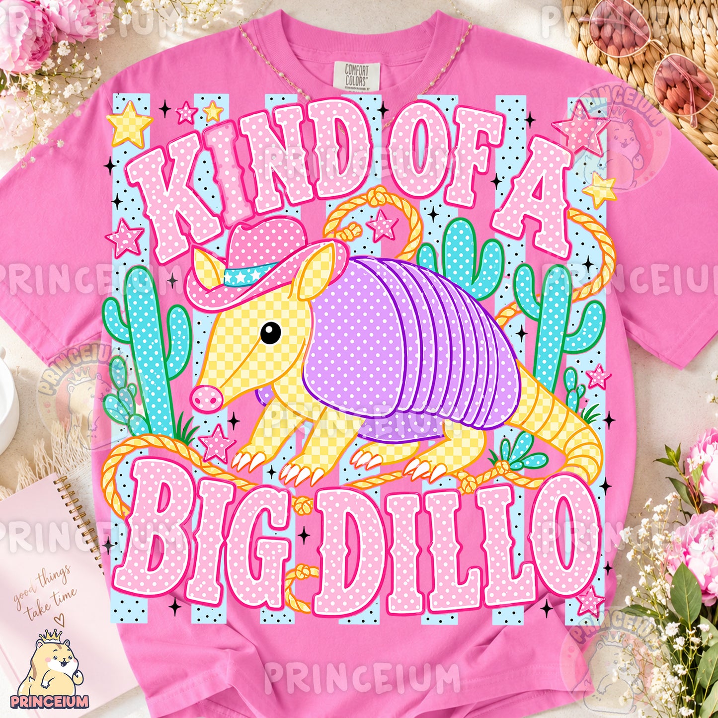 Kind of a Big Dillo Sublimation Design PNG Cowboy Armadillo Digital Download