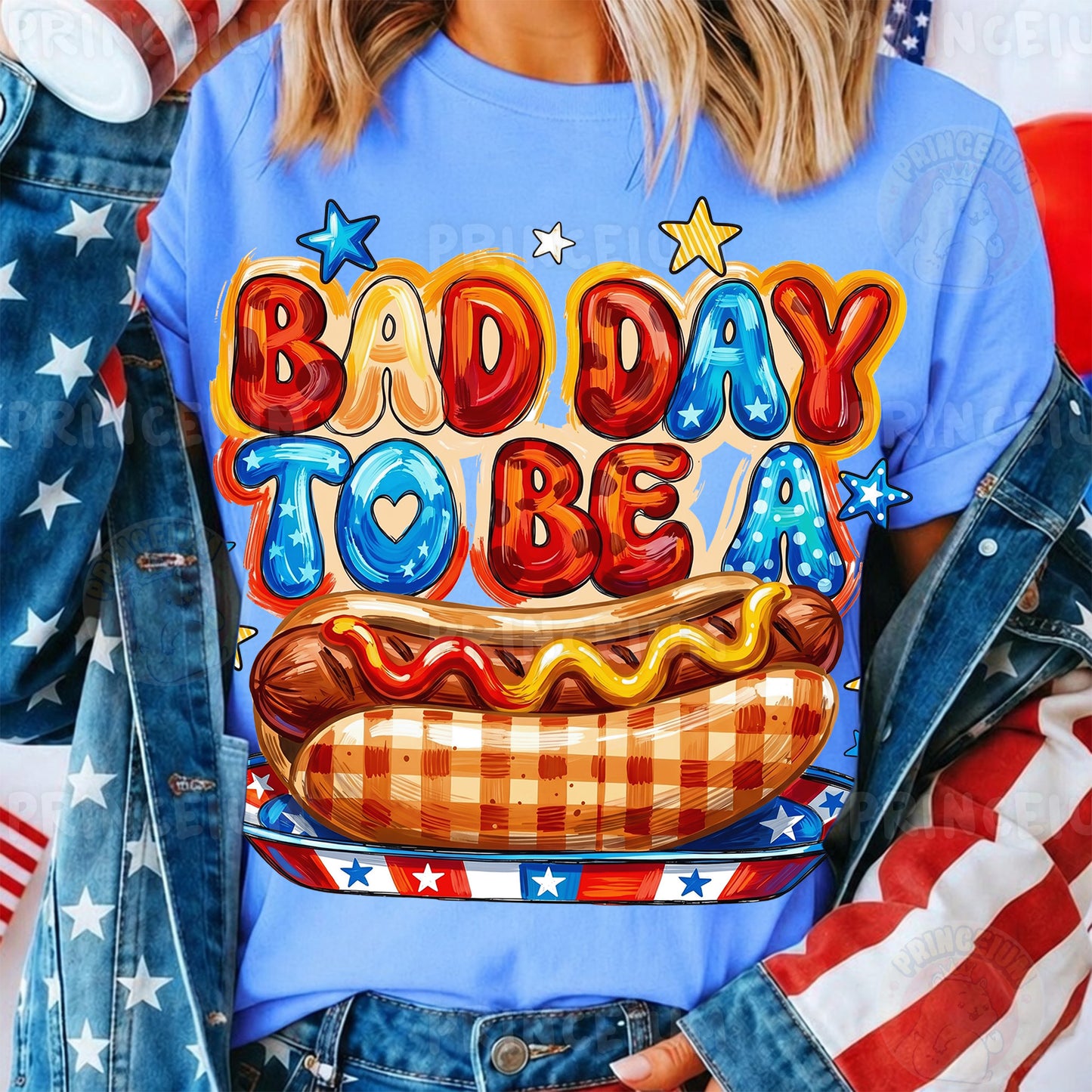 Bad Day To Be A Weiner Sublimation Design PNG | Funny Hot Dog Patriotic Digital Download