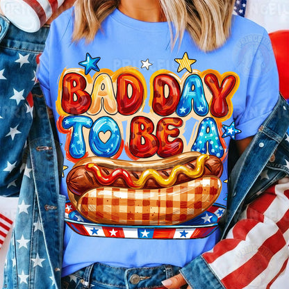 Bad Day To Be A Weiner Sublimation Design PNG | Funny Hot Dog Patriotic Digital Download