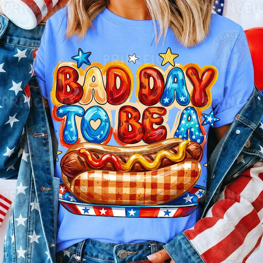 Bad Day To Be A Weiner Sublimation Design PNG | Funny Hot Dog Patriotic Digital Download