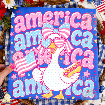 America Goose Hotdog Sublimation Design PNG Patriotic 4th of July Digital Download NEW26