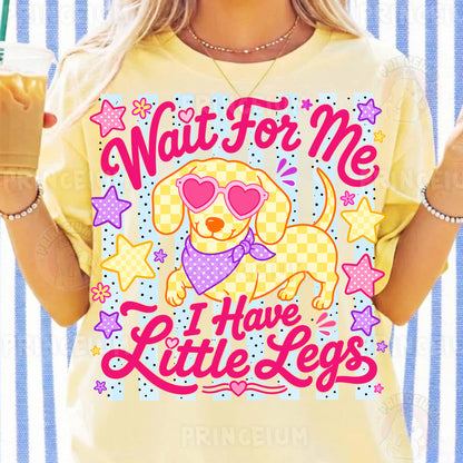Wait For Me I Have Little Legs Sublimation Design PNG | Cute Dachshund Dog Digital Download