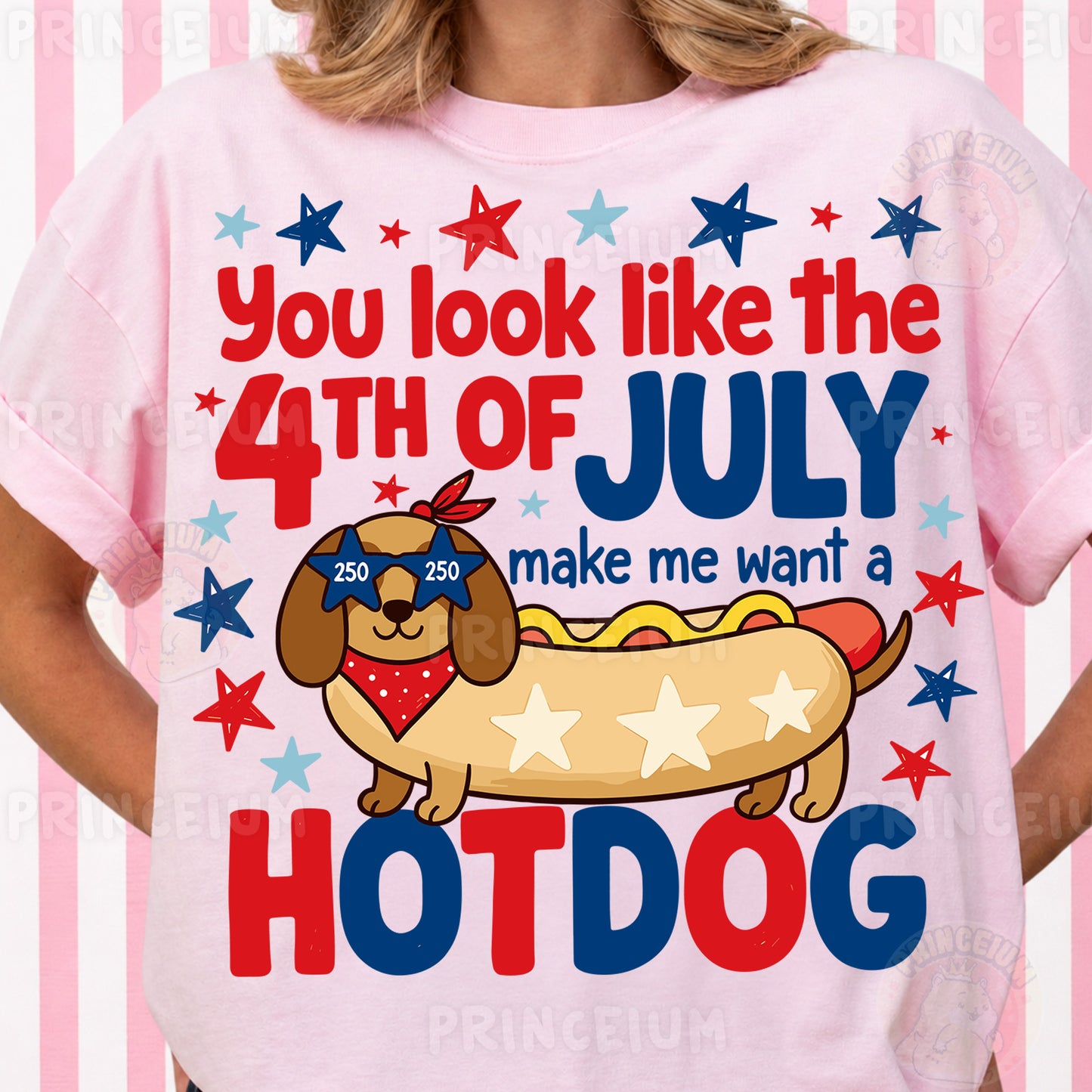 You Look Like The 4th Of July Make Me Want A Hotdog Sublimation Design PNG | Funny Dachshund Patriotic Digital Download