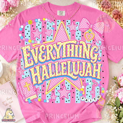 Everything Hallelujah Sublimation Design PNG Christian Faith Bible Digital Download NEW26