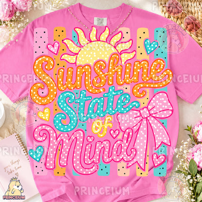 Sunshine State of Mind Sublimation Design PNG  Summer Sun Digital Download NEW26