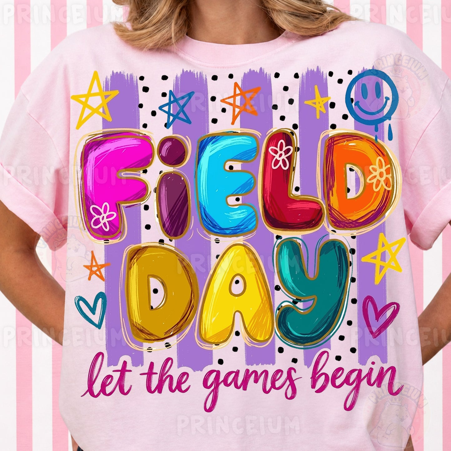 Field Day Let The Games Begin Sublimation Design PNG | Colorful School Field Day Digital Download
