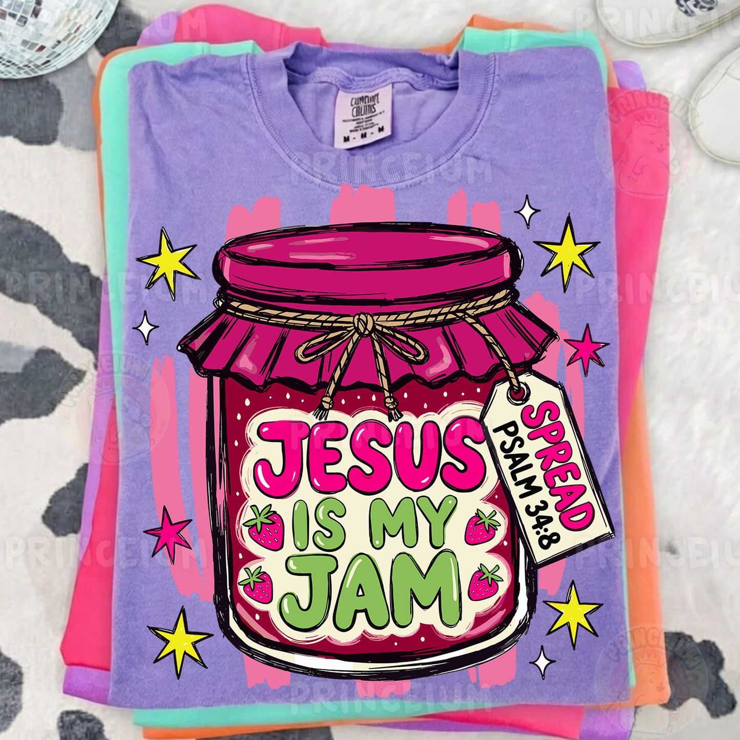 Jesus Is My Jam Sublimation Design PNG Christian Strawberry Jam Jar Digital Download