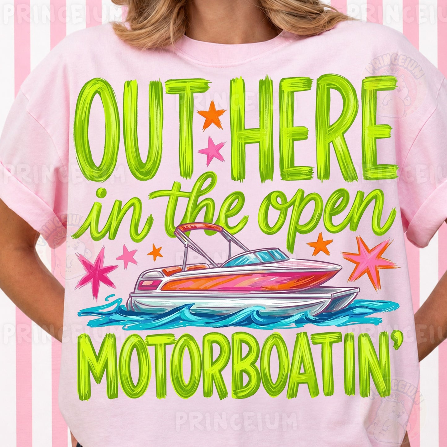Out Here In The Open Motorboatin' Sublimation Design PNG | Funny Boat Summer Digital Download