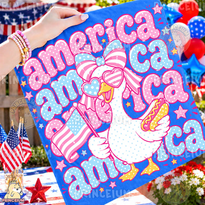 America Goose Hotdog Sublimation Design PNG Patriotic 4th of July Digital Download NEW26