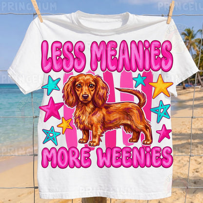 Less Meanies More Weenies Sublimation Design PNG  Dachshund Dog Digital Download