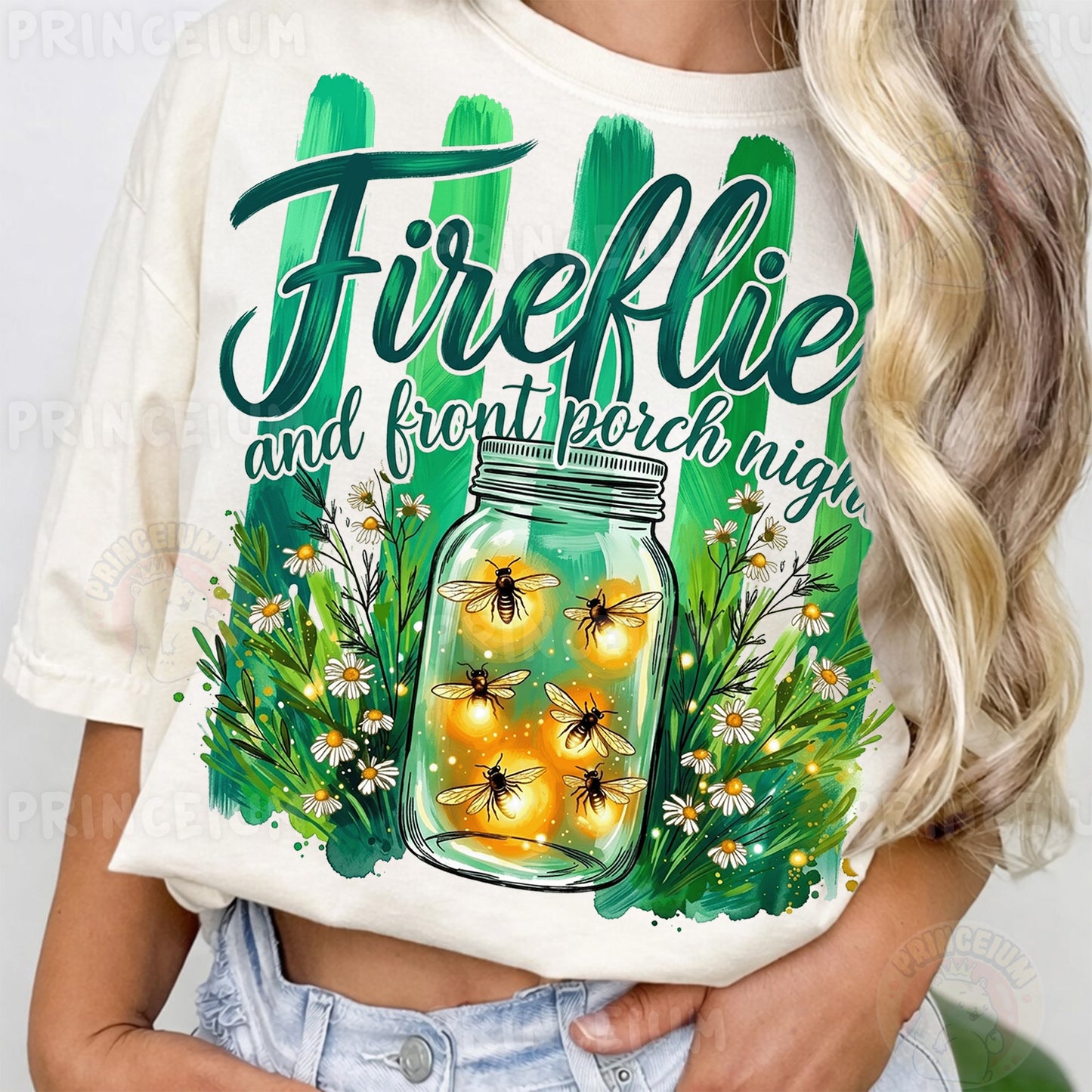 Fireflies and Front Porch Nights PNG, Country Summer Shirt Design, Rustic Mason Jar Sublimation