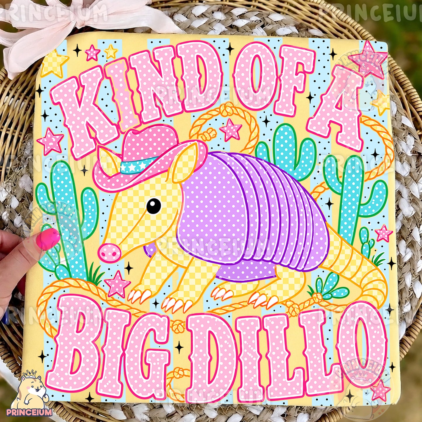 Kind of a Big Dillo Sublimation Design PNG Cowboy Armadillo Digital Download