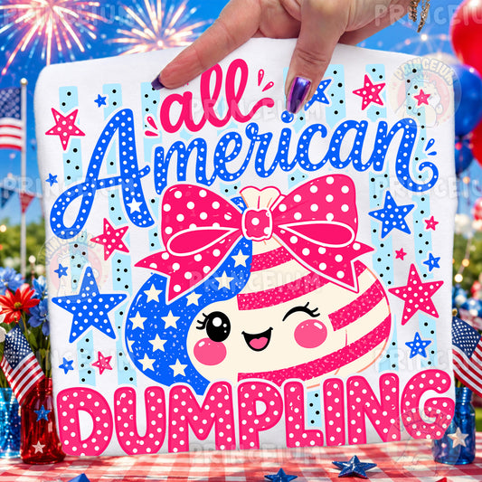 All American Dumpling Sublimation Design PNG Patriotic 4th of July Digital Download NEW26