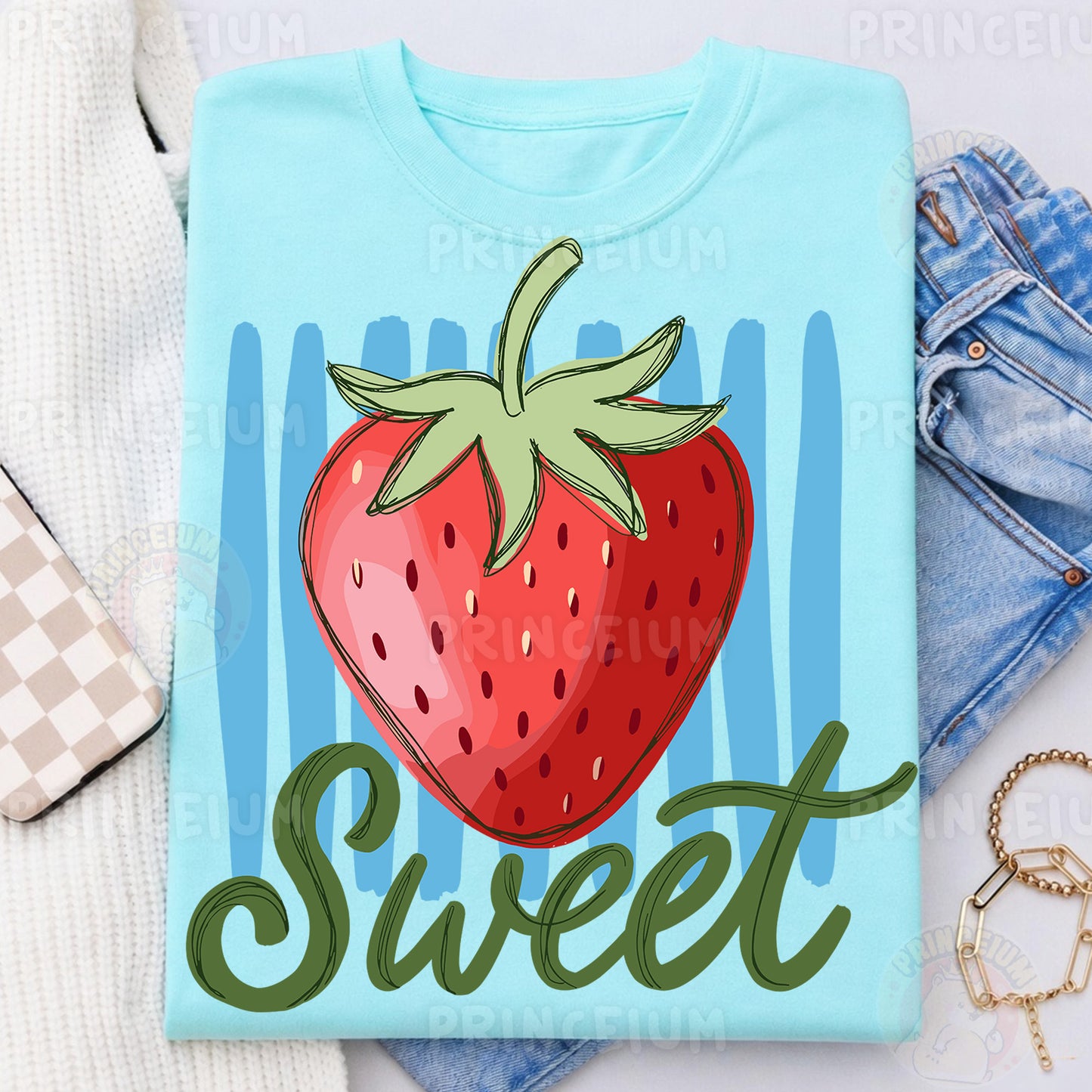 Sweet Strawberry Sublimation Design PNG  Fruit Summer Digital Download