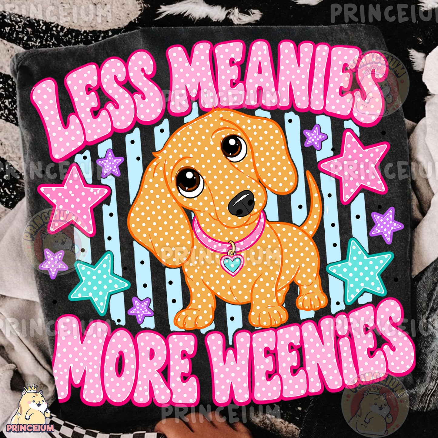 Less Meanies More Weenies Sublimation Design PNG Dachshund Digital Download NEW26