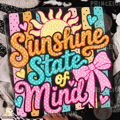 Sunshine State of Mind Sublimation Design PNG  Summer Sun Digital Download NEW26