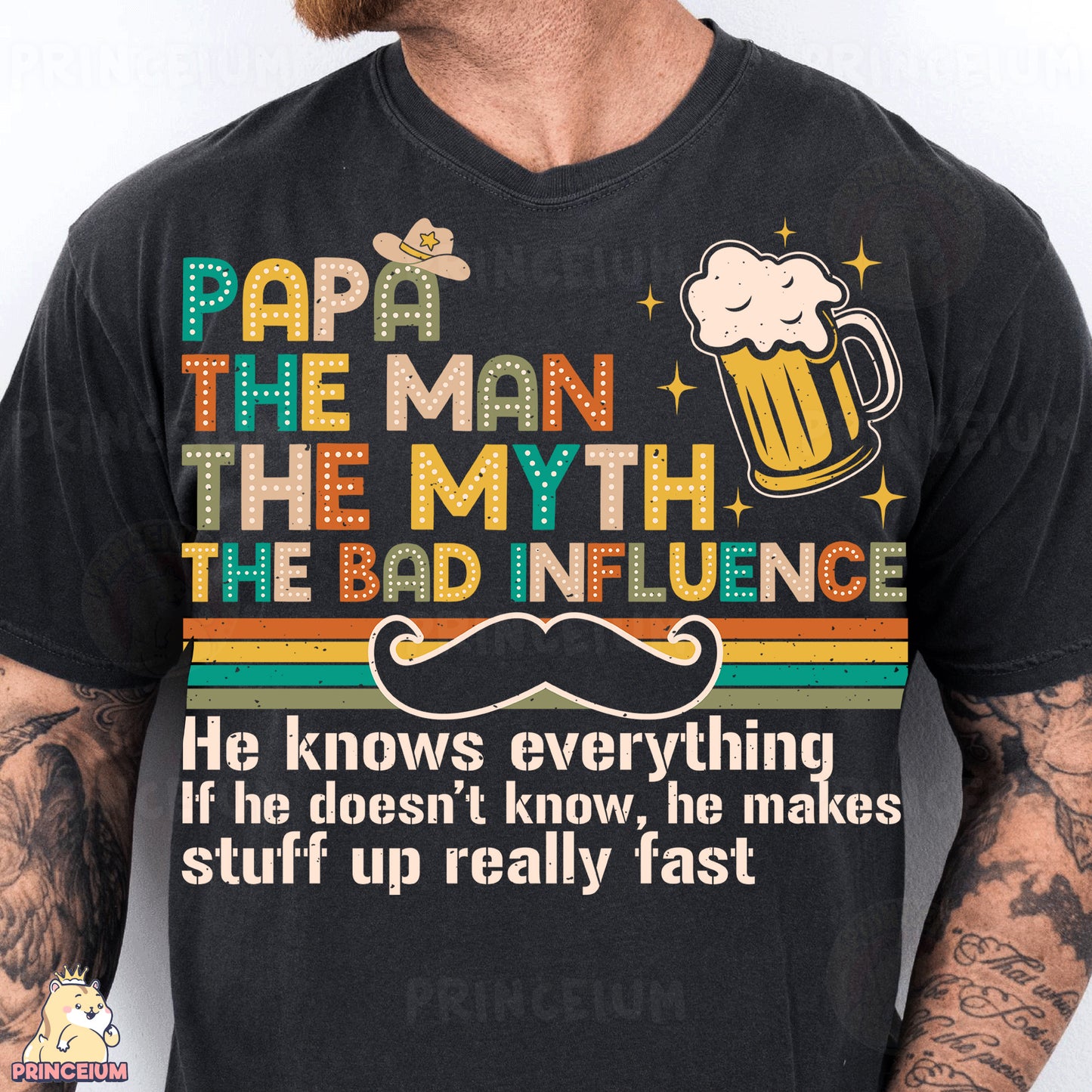 a man with a beard wearing a black shirt