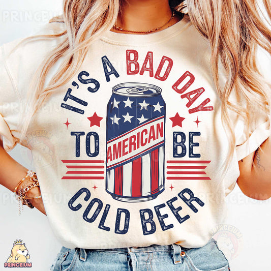 a woman wearing a t - shirt that says it's a bad day to