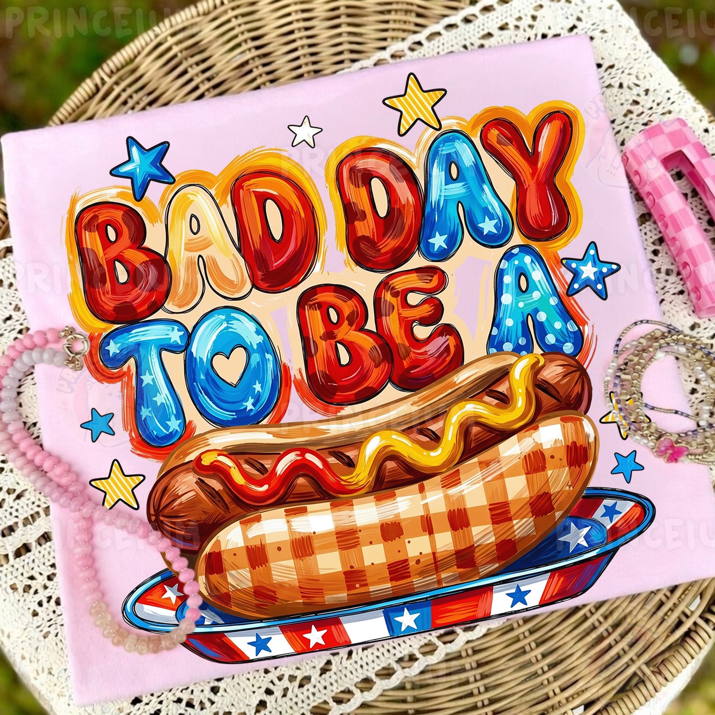 Bad Day To Be A Weiner Sublimation Design PNG | Funny Hot Dog Patriotic Digital Download