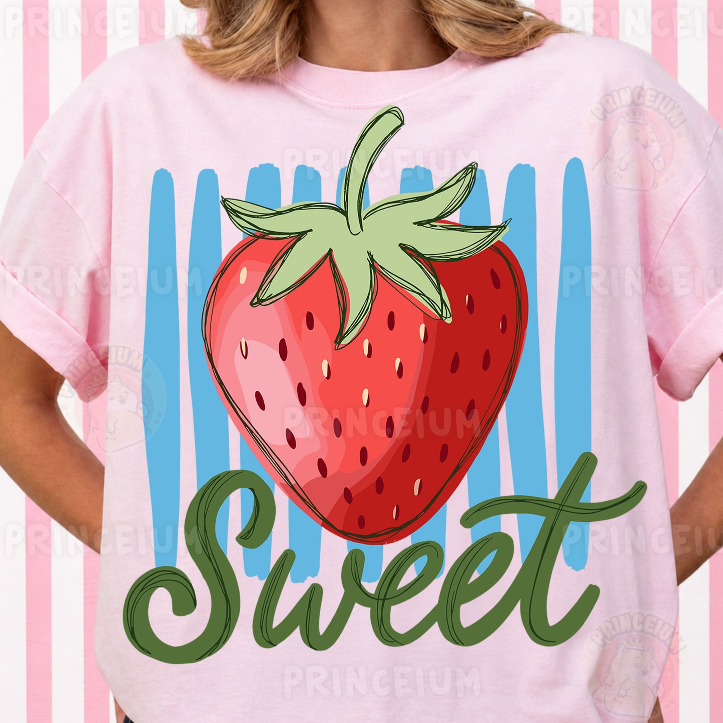 Sweet Strawberry Sublimation Design PNG  Fruit Summer Digital Download