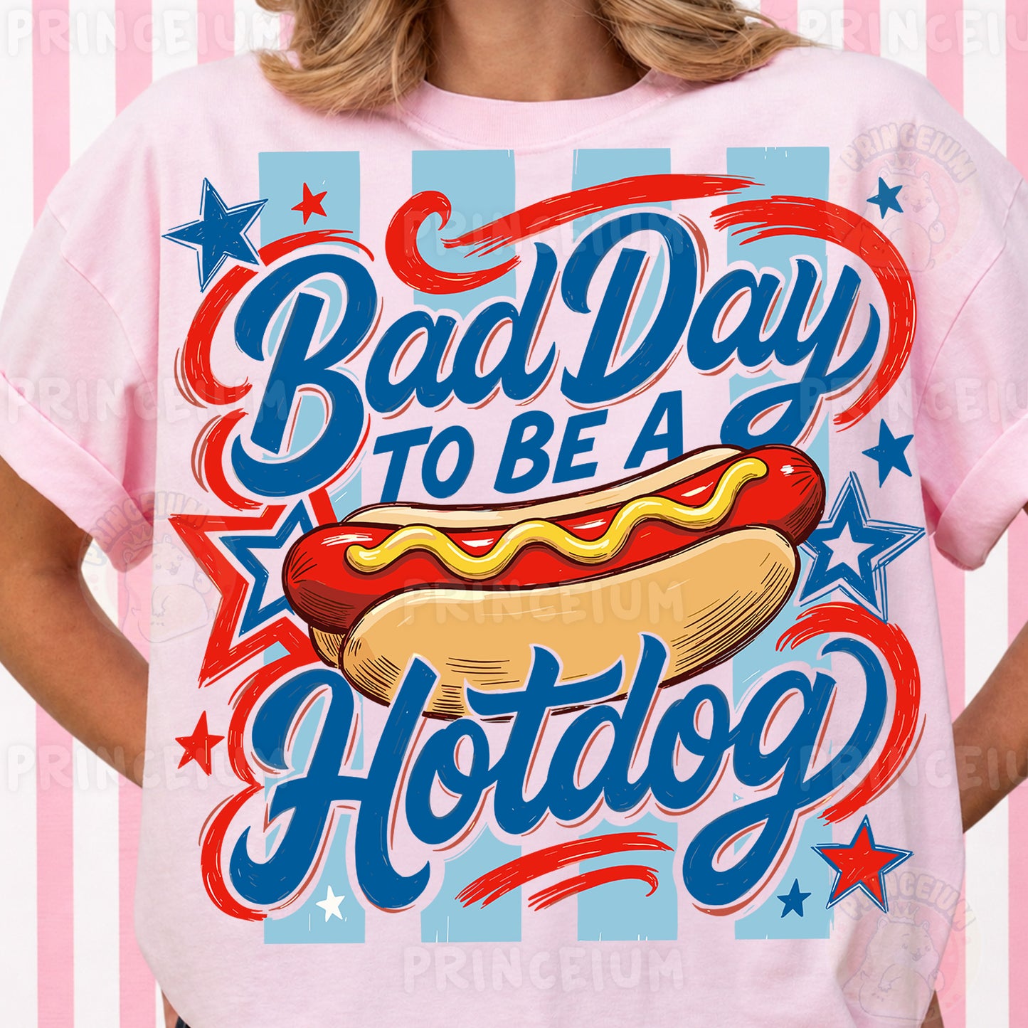 Bad Day To Be A Hotdog Sublimation Design PNG Funny Patriotic Hot Dog Digital Download