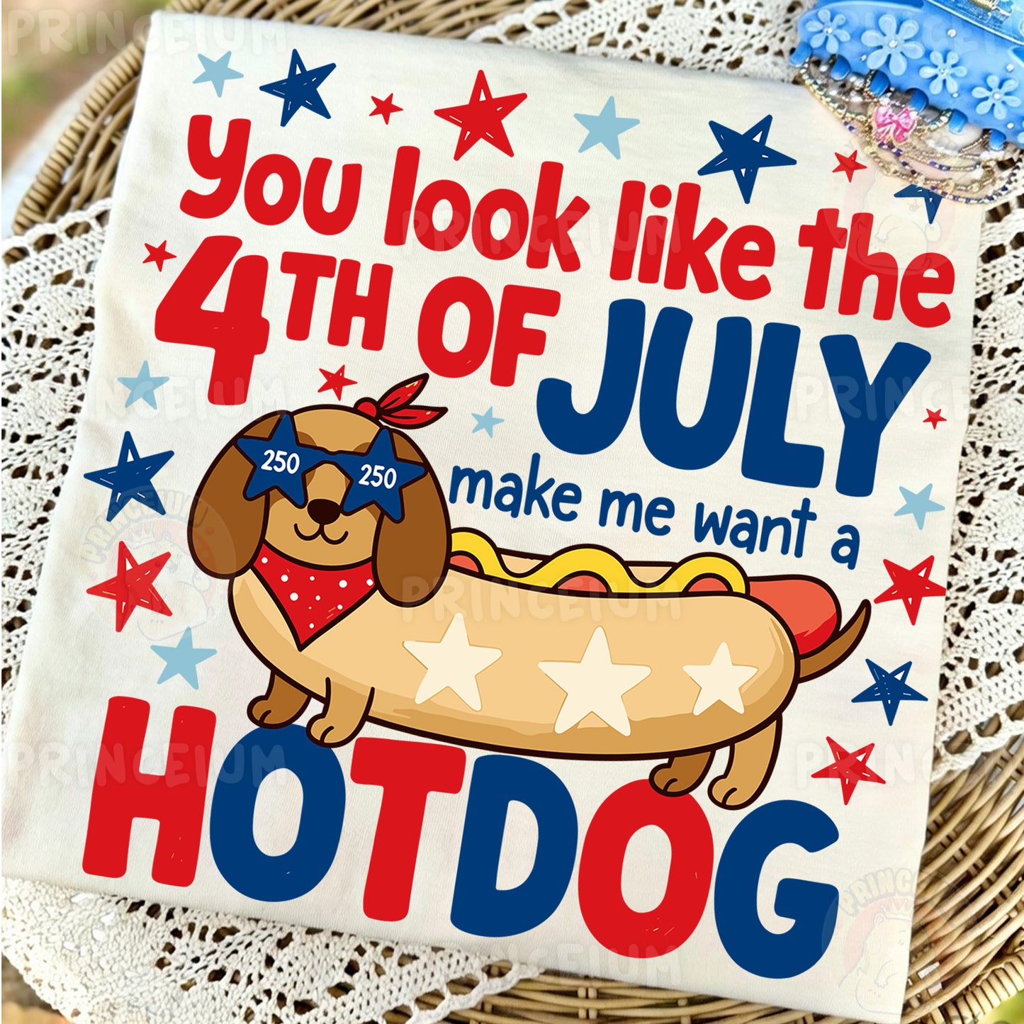 You Look Like The 4th Of July Make Me Want A Hotdog Sublimation Design PNG | Funny Dachshund Patriotic Digital Download