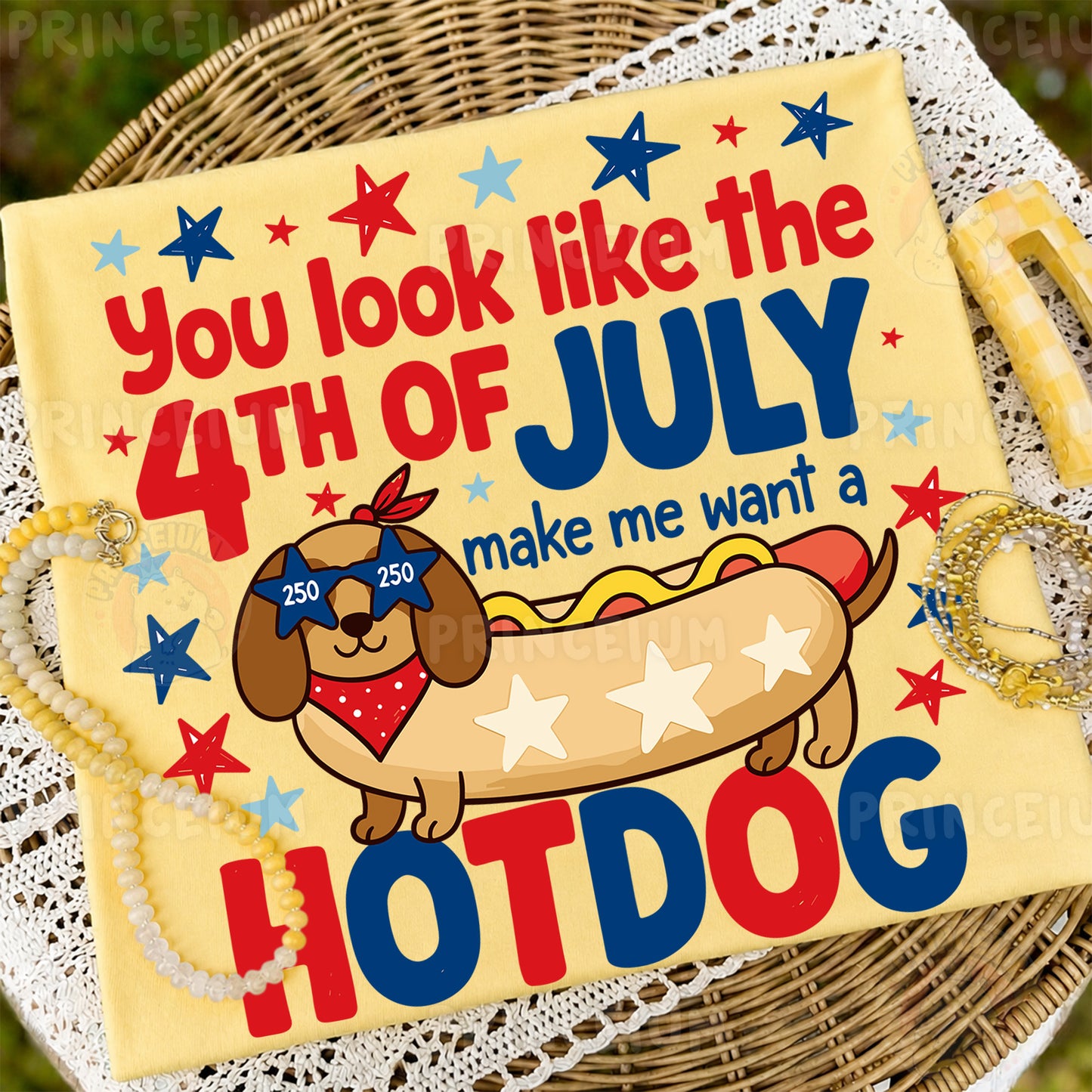 You Look Like The 4th Of July Make Me Want A Hotdog Sublimation Design PNG | Funny Dachshund Patriotic Digital Download