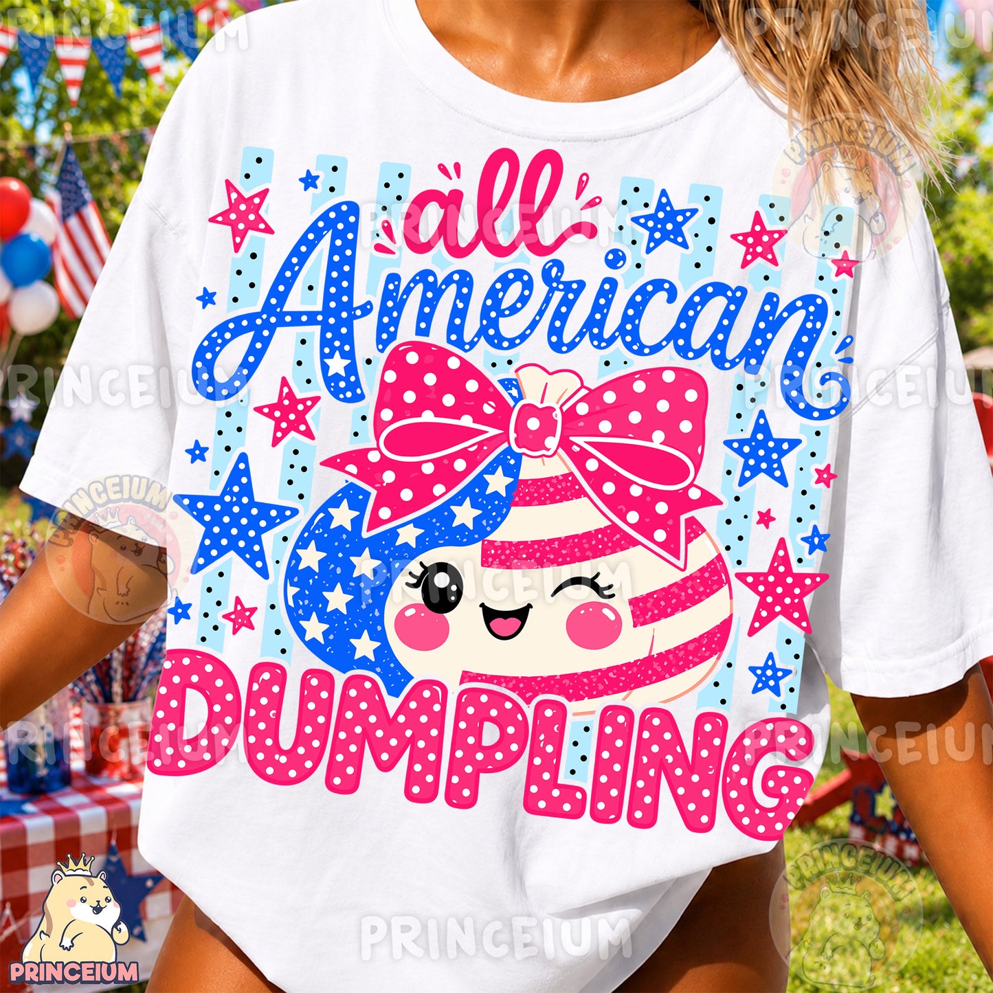 All American Dumpling Sublimation Design PNG Patriotic 4th of July Digital Download NEW26