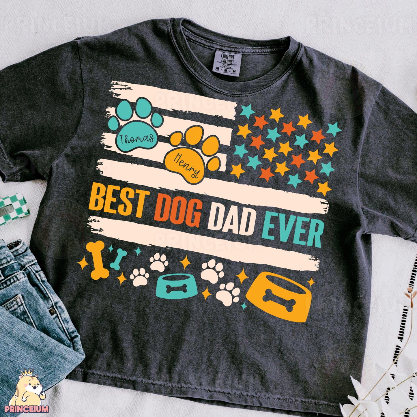 a t - shirt that says best dog dad ever