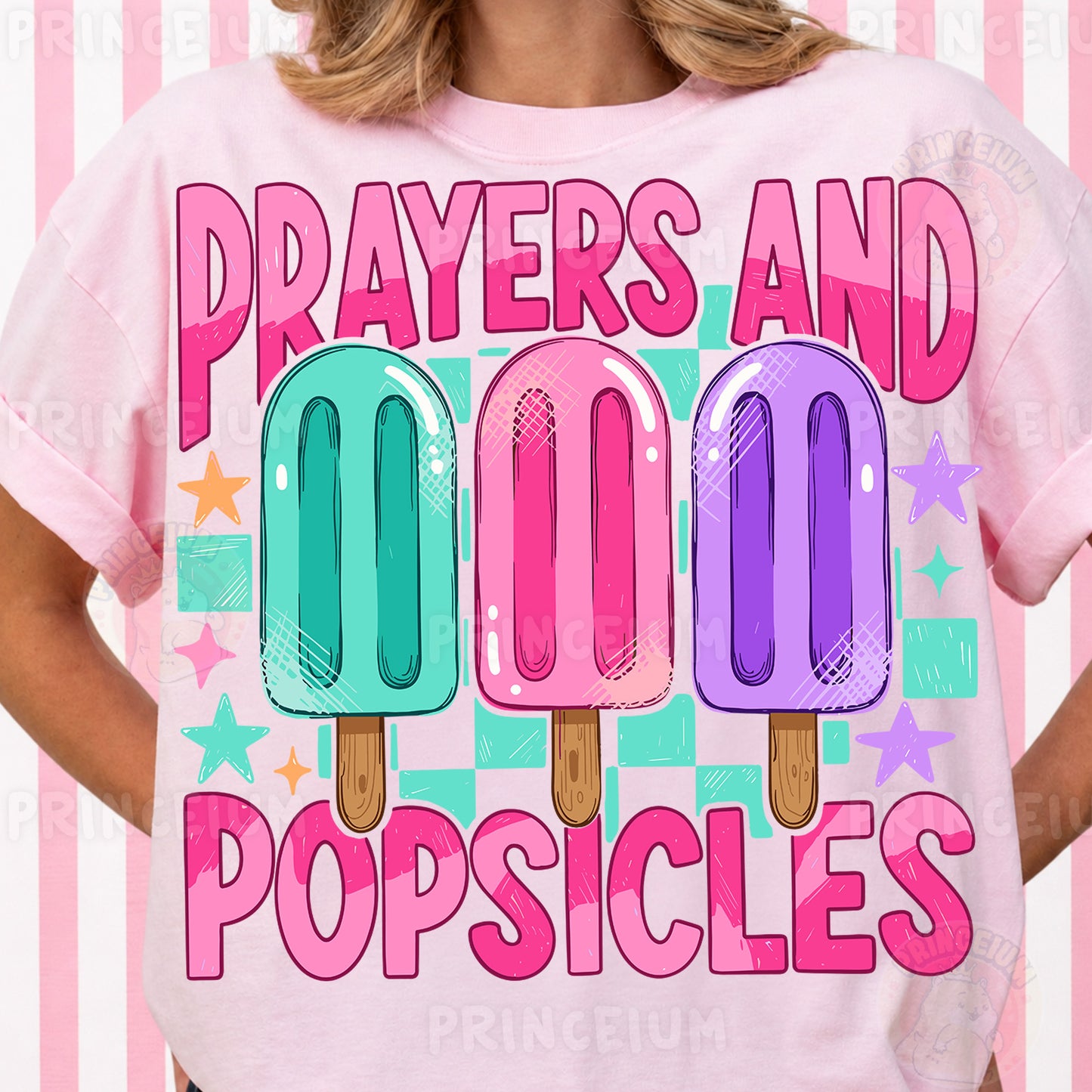Prayers and Popsicles Sublimation Design PNG | Cute Christian Summer Digital Download