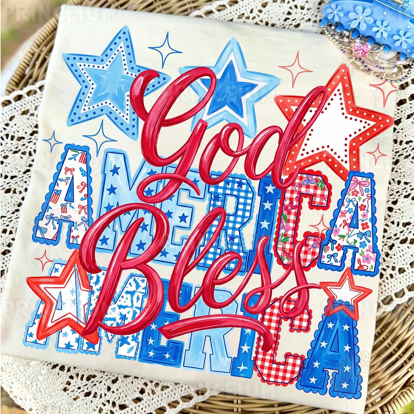 God Bless America PNG, Patriotic Fourth of July Shirt Design, Retro USA Sublimation Graphic