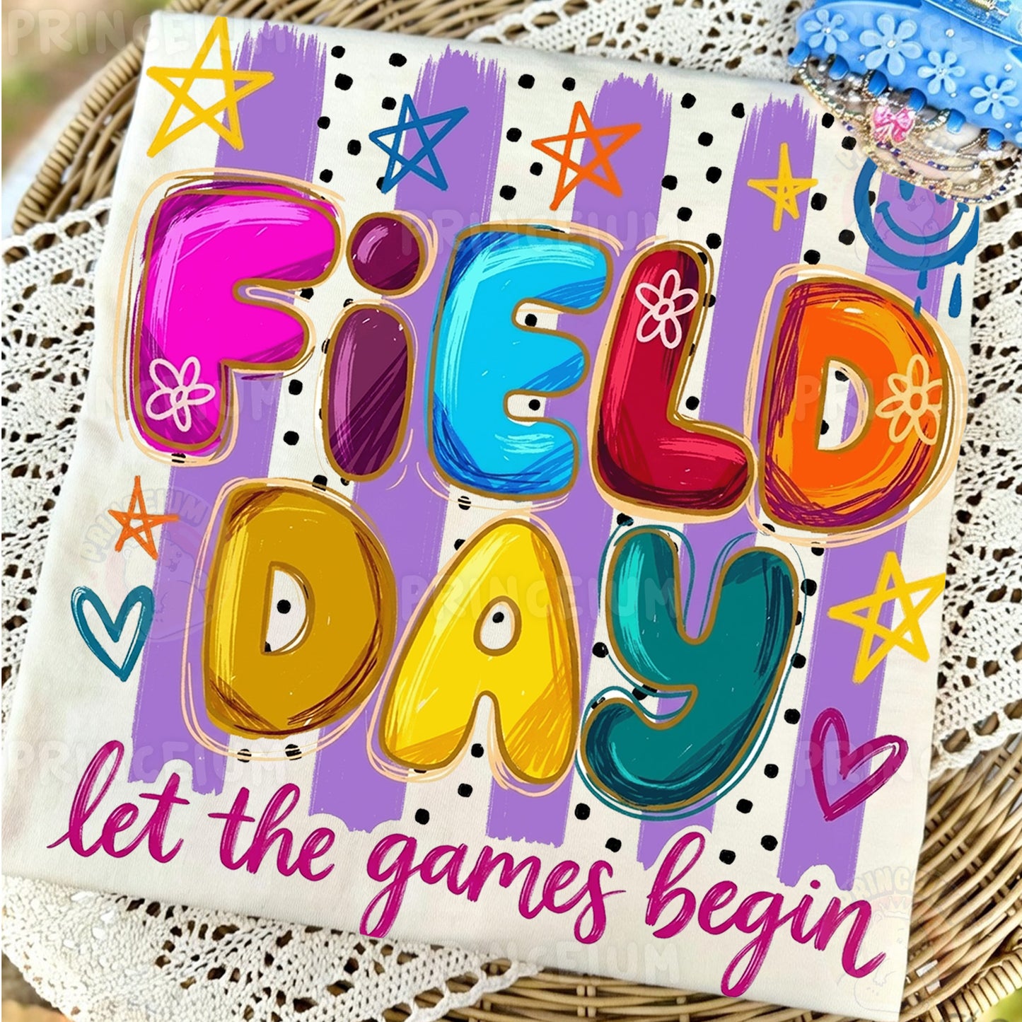 Field Day Let The Games Begin Sublimation Design PNG | Colorful School Field Day Digital Download