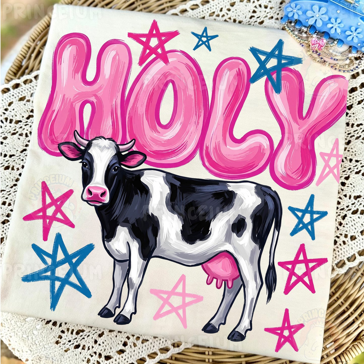 Holy Cow PNG, Funny Cow Shirt Design, Farm Animal Graphic, Western Country Sublimation